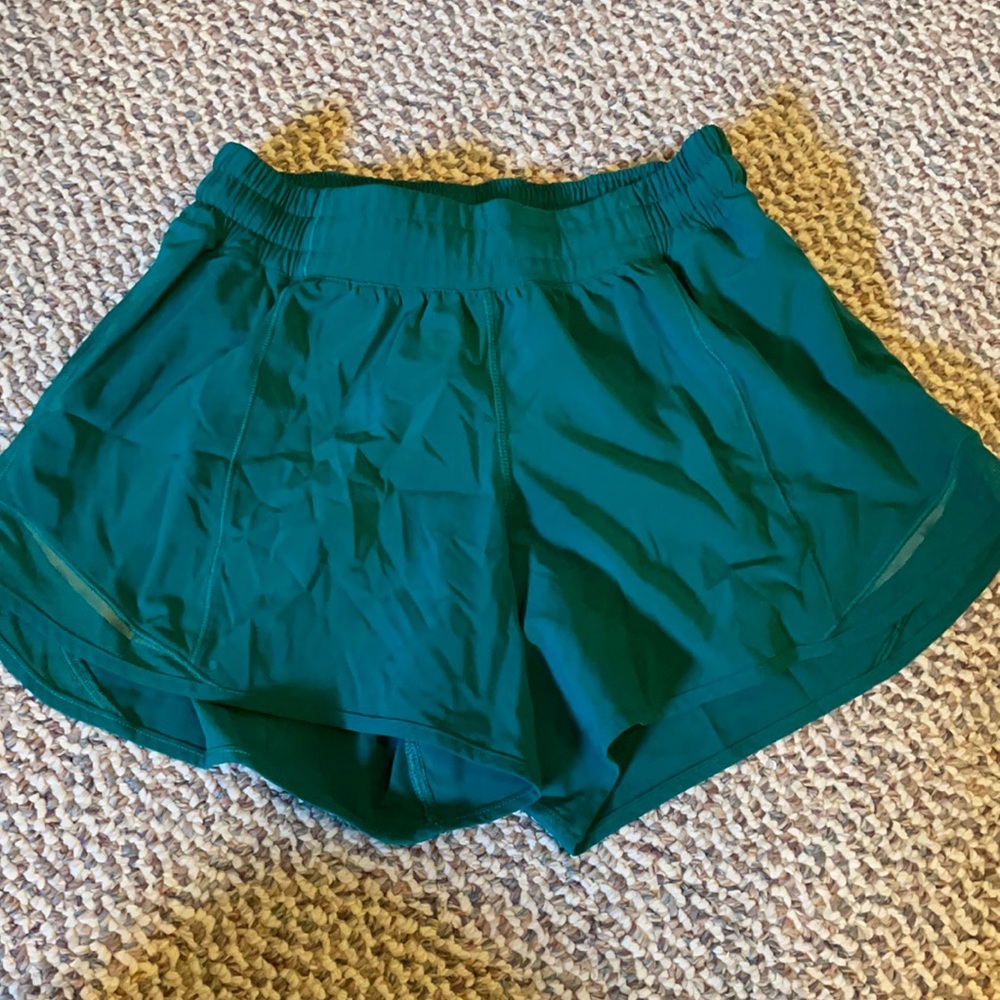 Green lululemon shorts